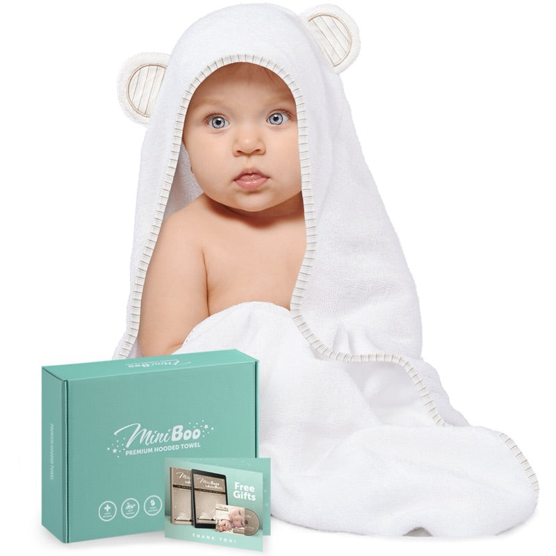 Striped Cub hooded towel