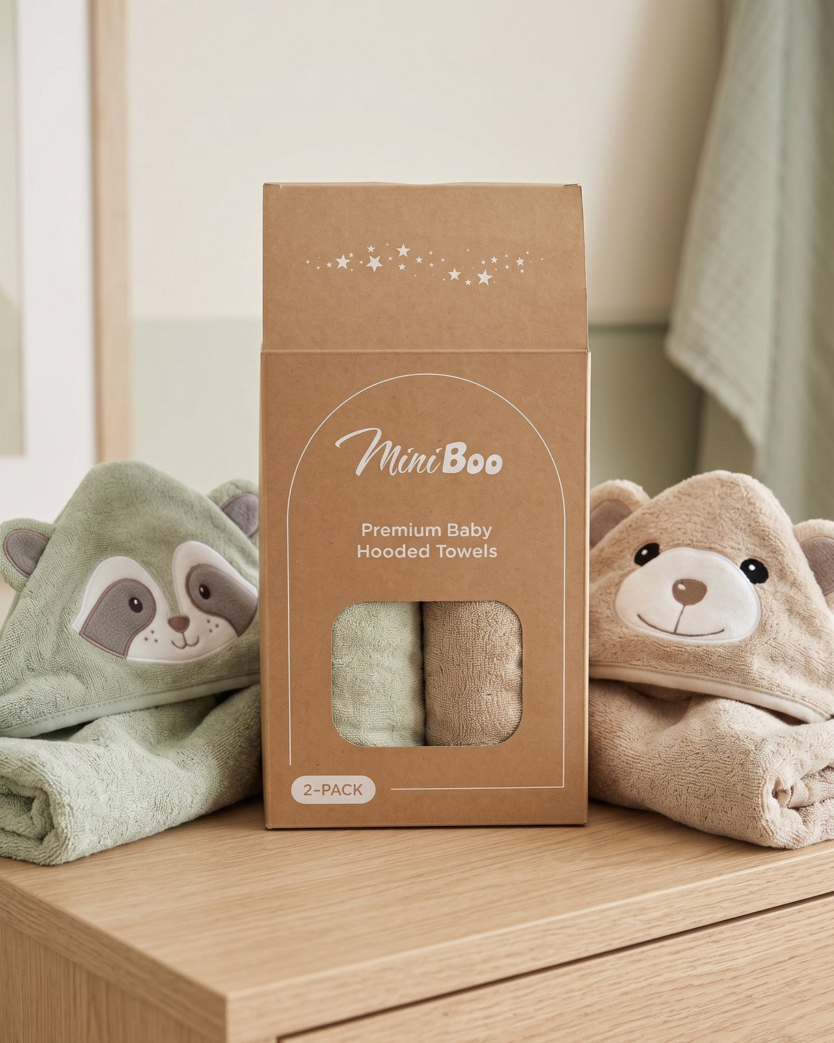 The 2-pack on a nursery dresser