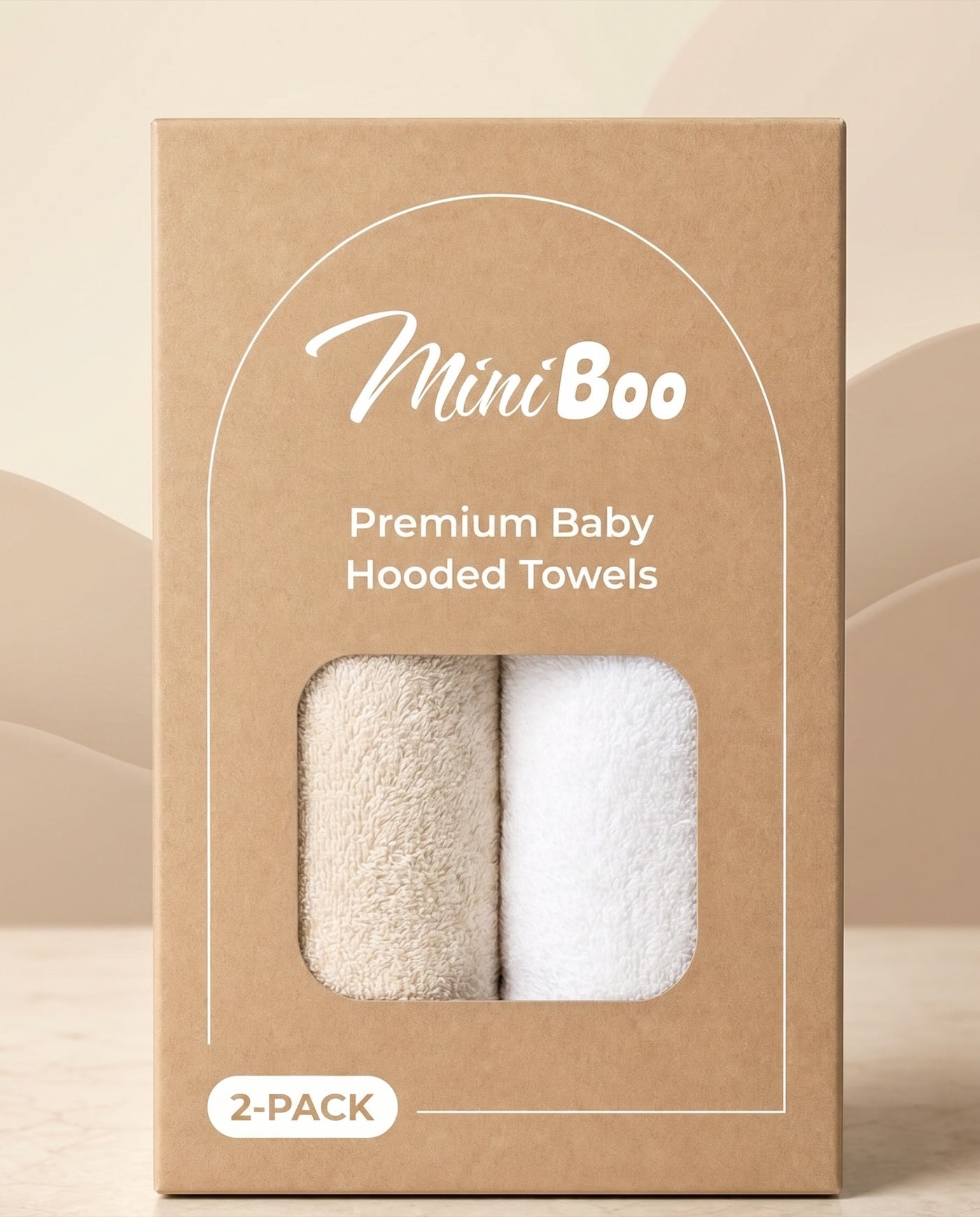 2-Pack · Cream Bear + Little Bear hooded towel