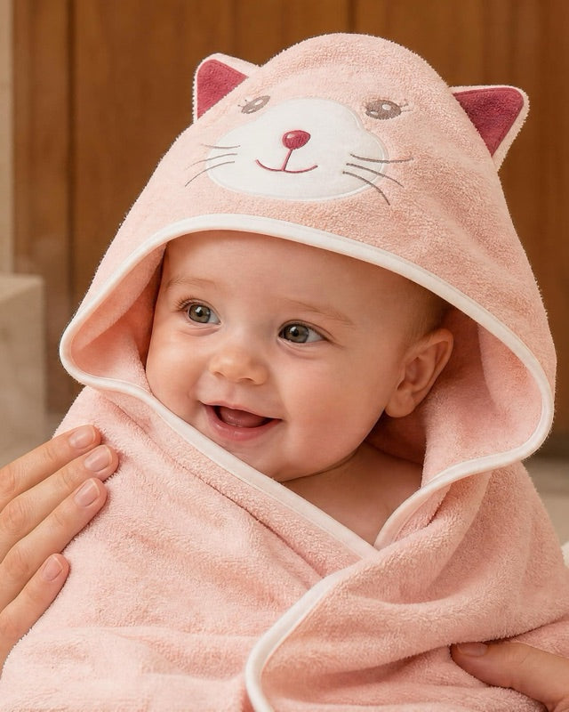 A soft MiniBoo bath-time moment