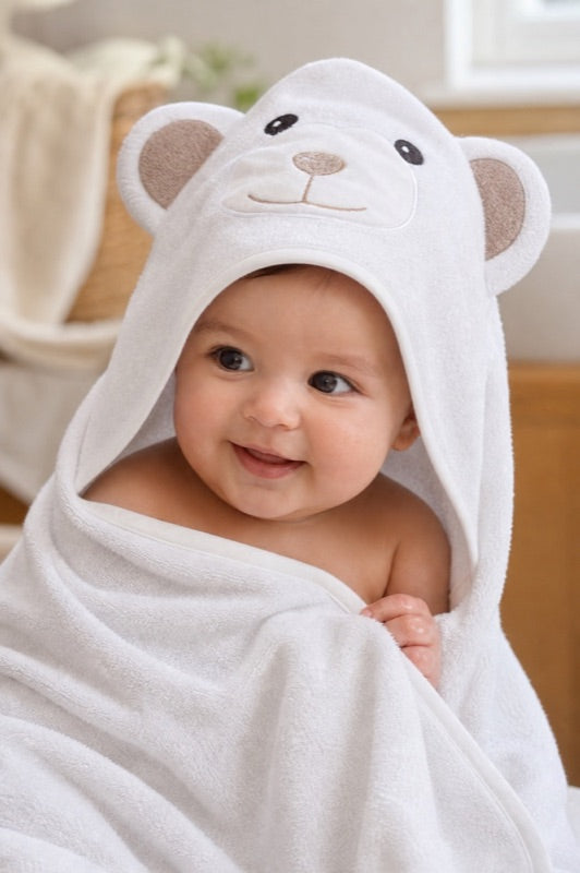 A soft MiniBoo bath-time moment