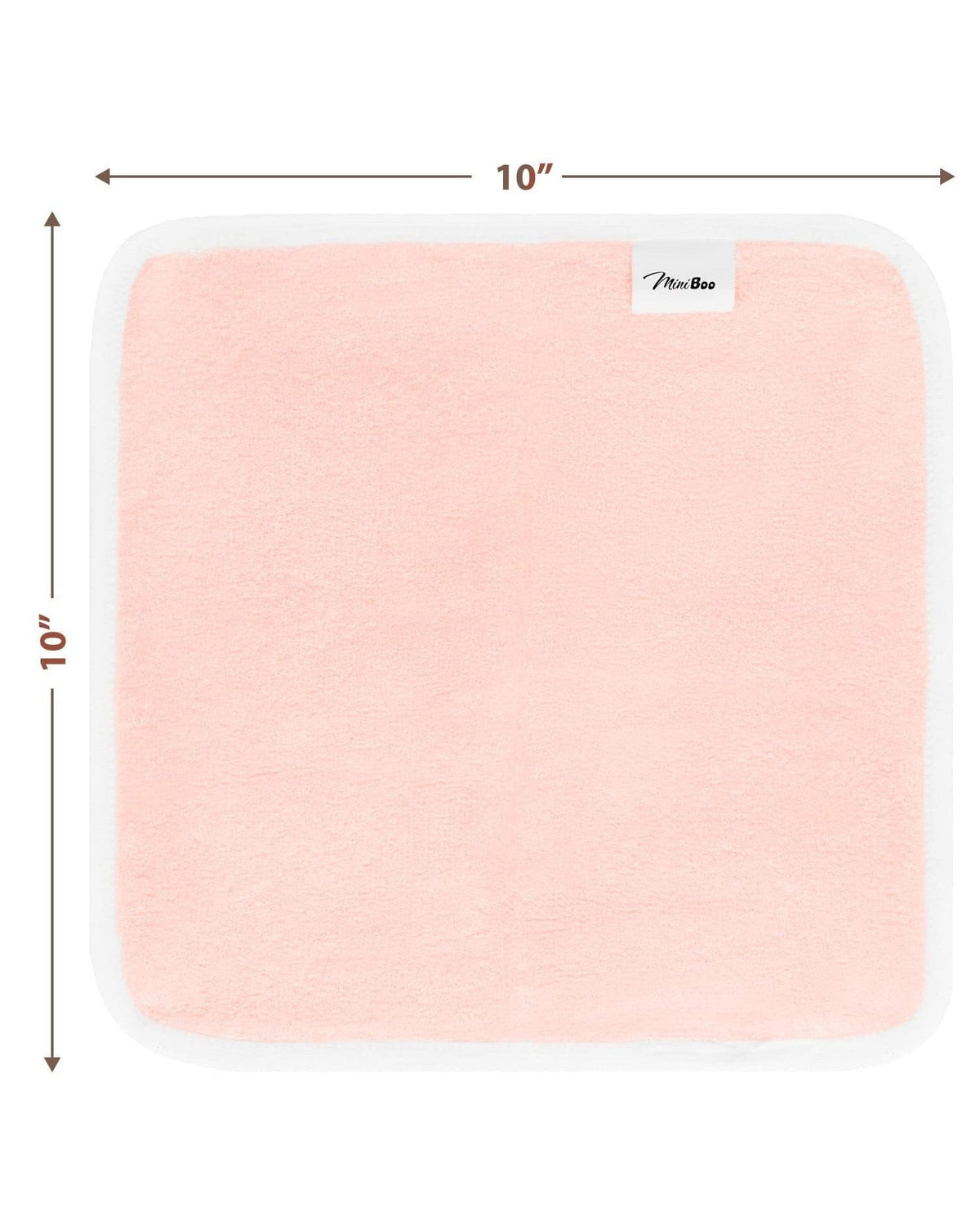 Each washcloth measures 10 × 10 in (25 × 25 cm)