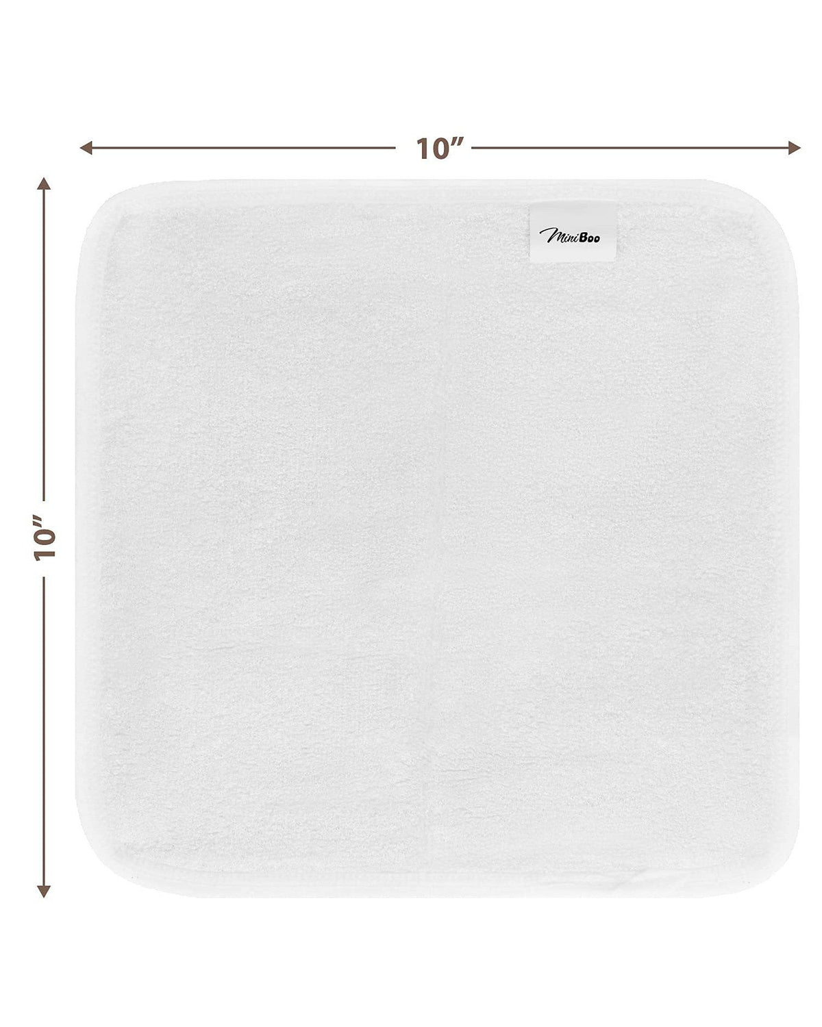 Each washcloth measures 10 × 10 in (25 × 25 cm)